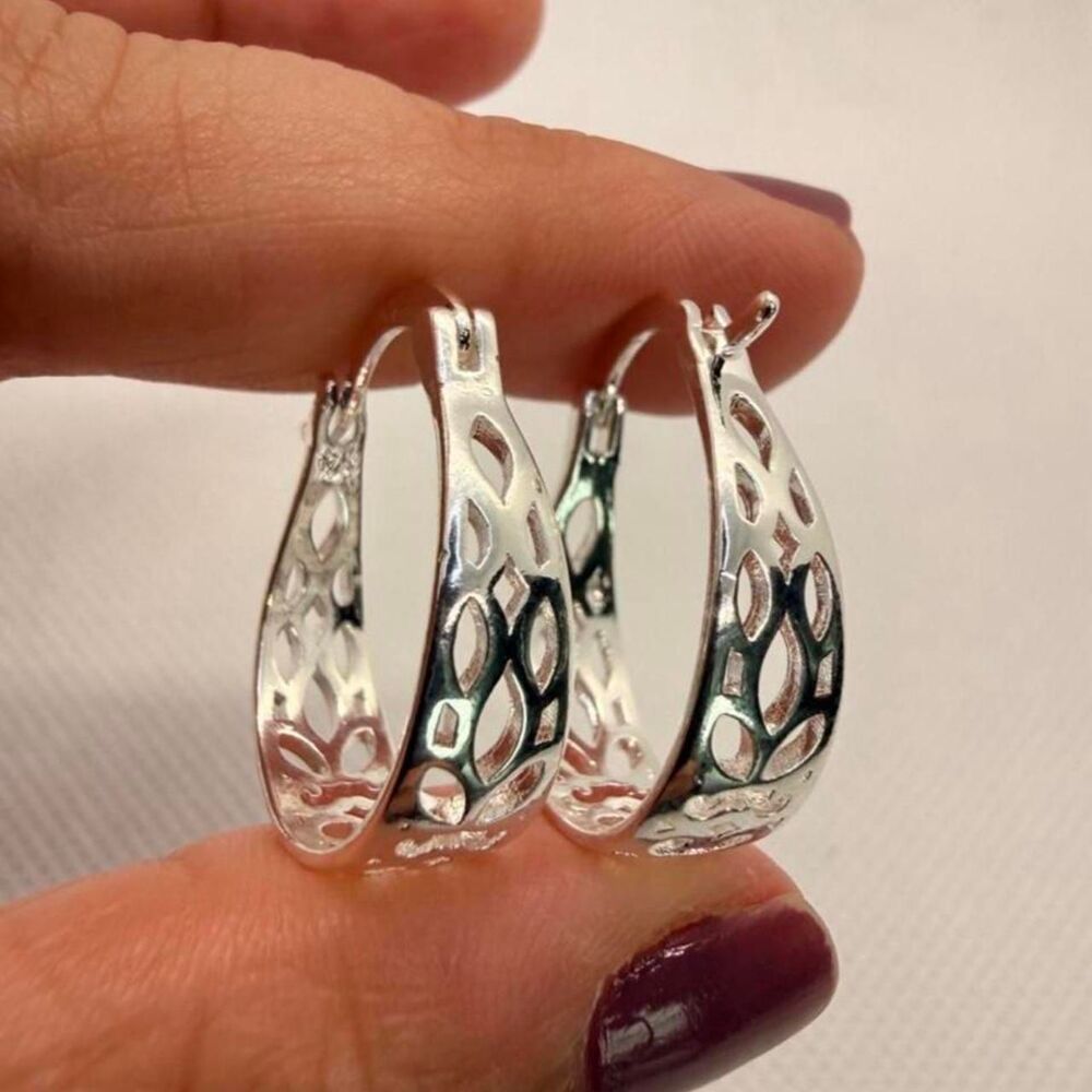925 Sterling Silver hoop earrings